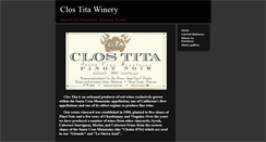 Desktop Screenshot of clostitawinery.com